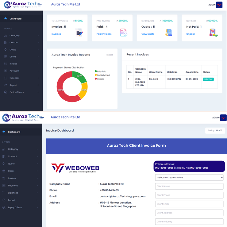 Client Management Dashboard